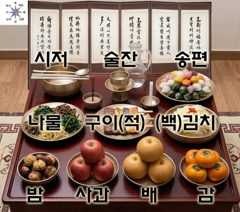 간소화된 추석 차례상
