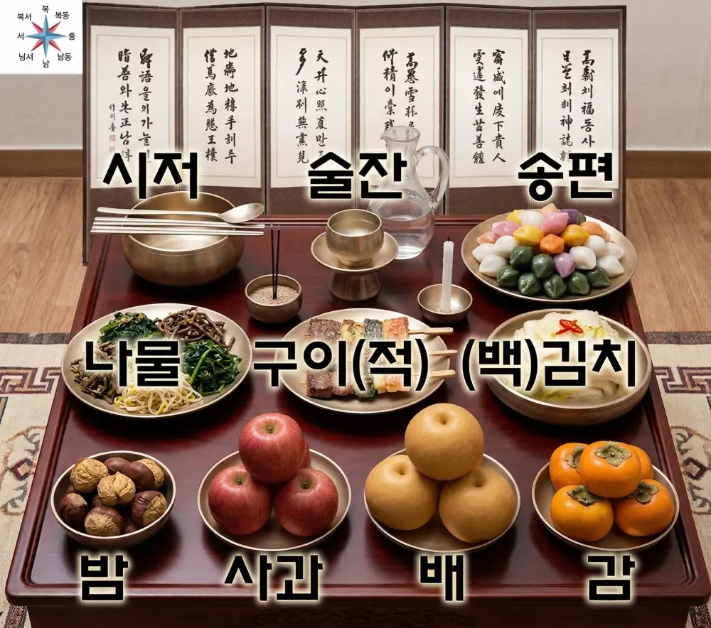 간소화된 추석 차례상
