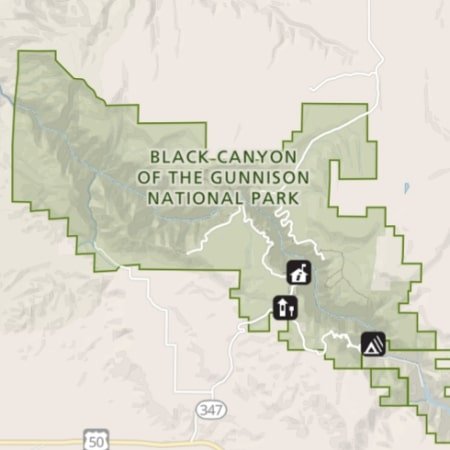 블랙캐년-거니슨-국립공원-지도