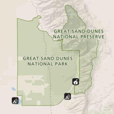 Great Sand Dunes National Park Map