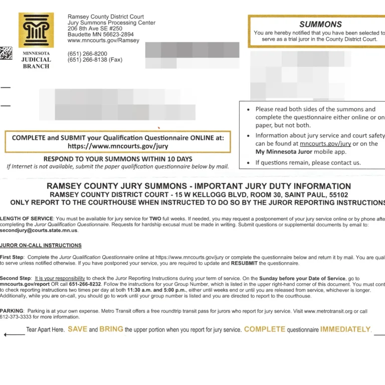 배심원 침여 요청서