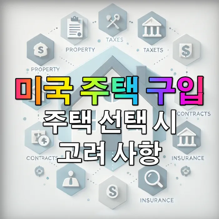 미국 주택 구입 – 주택 선택 시 고려 사항